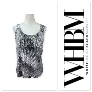 White House Black Market sleeveless  black and white tank size XL